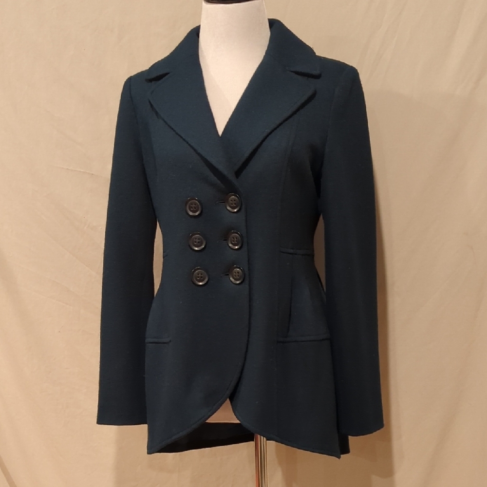 Nanette Lepore Teal Double-Breasted Blazer